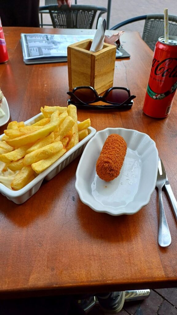 Vegan kroket met een frietje